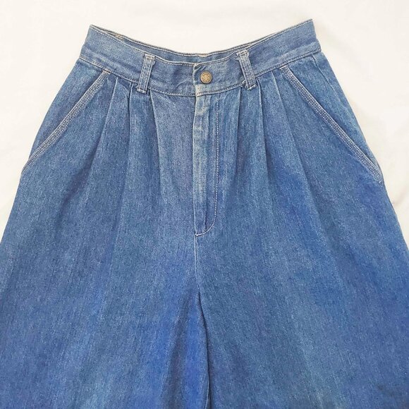 James River Traders Womens Vtg 80s High Rise Denim Gaucho Culottes Jeans Pants - Picture 3 of 11